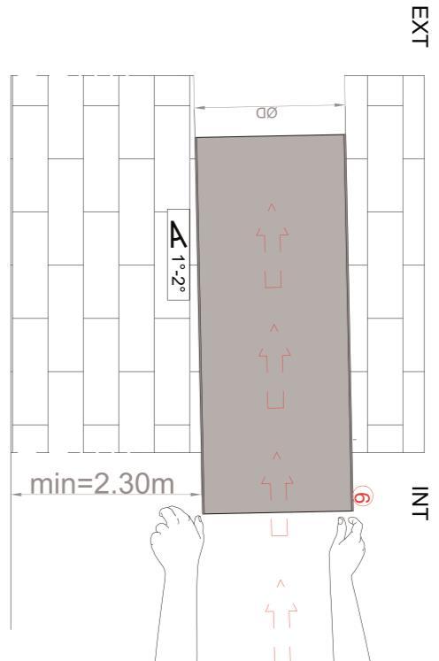 1) MONTAGGIO Dopo aver individuato l area nella quale si intende installare il prodotto segnare il centro del foro passante da realizzare sulla parete.