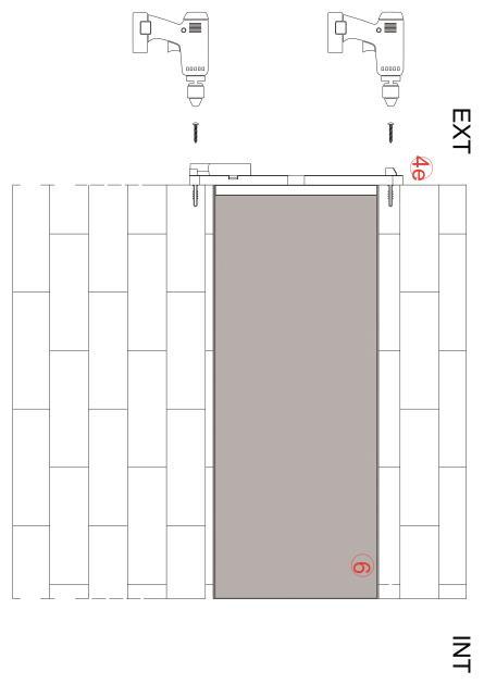 Realizzare i fori ed inserire i tasselli per il fissaggio a parete.