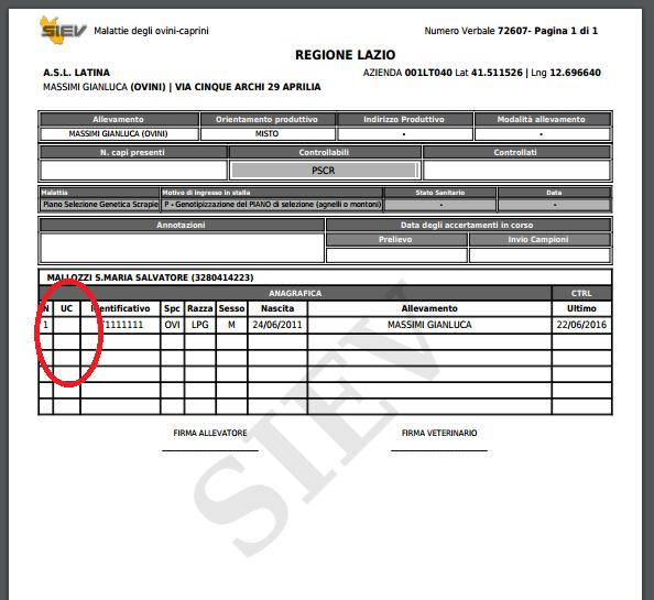 Se i capi presenti nell allevamento sono stati registrati in BDN, nel brogliaccio di stalla sarà presente l elenco dei capi iscritti.