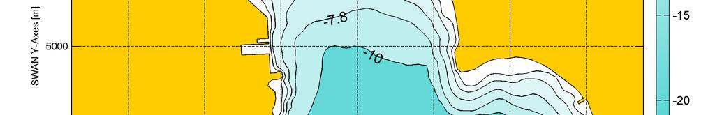 Carta Nautica (foglio CN 117 Isola d Elba) e si estende per 6500 m lungo l asse X e di 6000 m lungo l asse Y; l