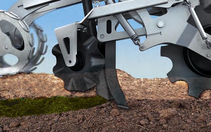 XTill S, oltre alla lavorazione meccanica superficiale, consente di iniettare il liquame direttamente nel terreno con estrema precisione.