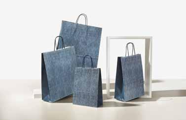 JEANS BLUEMEN New 2017 Shopper Automatico FANTASIA Su Kraft bianco - Maniglia ritorta blu Su Kraft bianco - Maniglia ritorta bianca