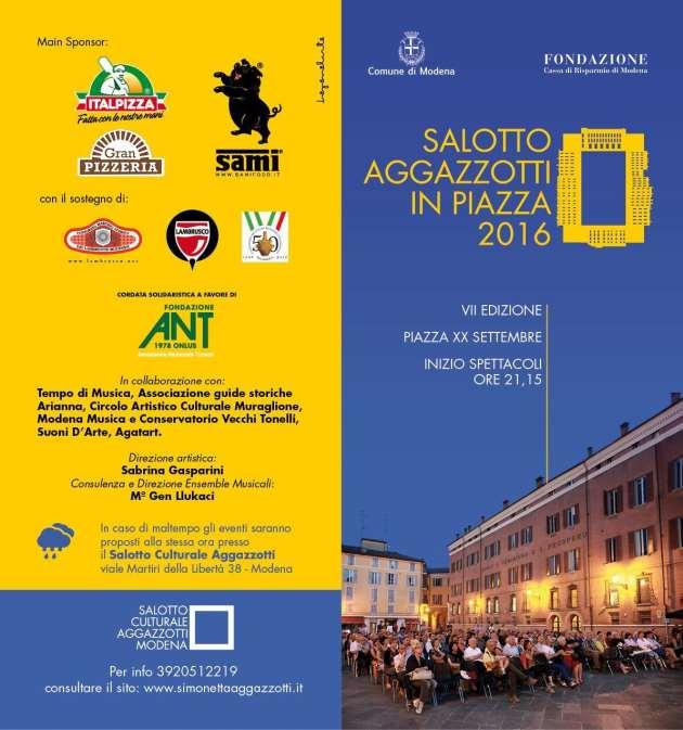 Tutte le domeniche di Luglio e Agosto (Ferragosto compreso) SALOTTO IN PIAZZA