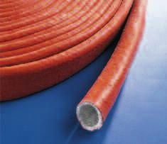 The outside coating based on red silicone rubber provides a high level of resistance to abrasion and is used particularly to protect hydraulic cooling pipes, cables for electric circuits and for the