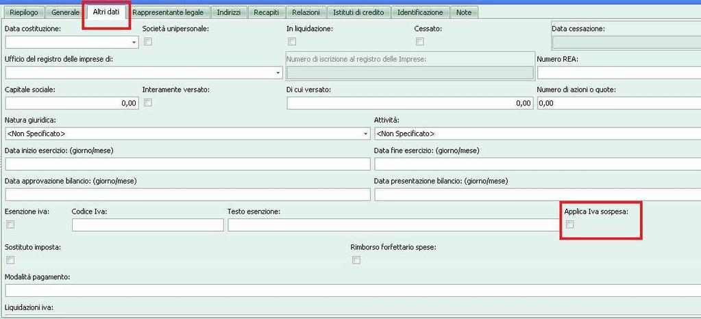 in fattura, relativamente al titolo di esenzione IVA da applicare. IVA sospesa La gestione dell IVA sospesa, ai sensi dell art.