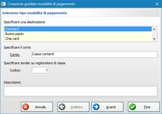 2.4 Impostazione forme di pagamento Tramite il menu Archivi->Documenti->Forme di pagamento è possibile gestire le forme di pagamento.