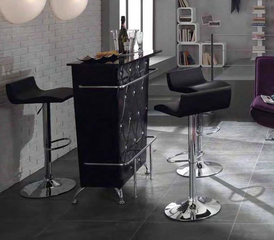 4. ALBERT 127 cod 0104 l nero mobile bar DIVA BLACK. struttura in MDF rivestito in melaminico.