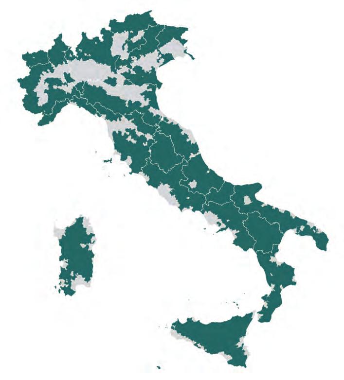 Comuni ammissibili 25 milioni di abitanti (il 41% della popolazione italiana) parte prima Comuni ammissibili Fonte: elaborazione CREA su dati PSR 6.