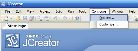 Come configurare JCREATOR (1/3) 1. Avviare JCreator 2.