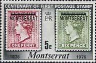 Y&T n 418 London "80 1876-Monserrat n 1&2 Euro