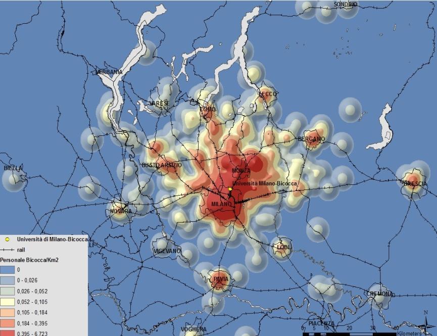 Mappa: densità