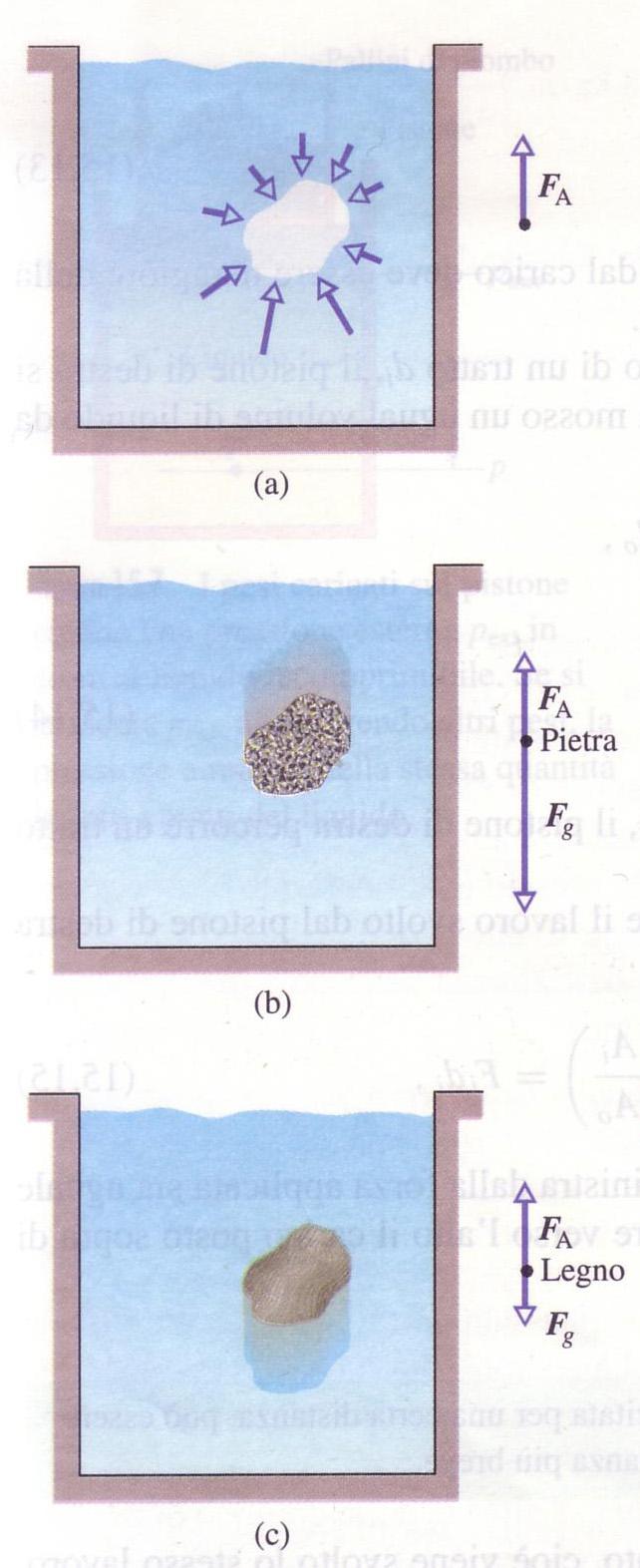 Princiio di Archimede Un coro immerso in un fluido riceve una sinta ver=cale, dal basso verso l alto, ari al eso del liquido sostato.