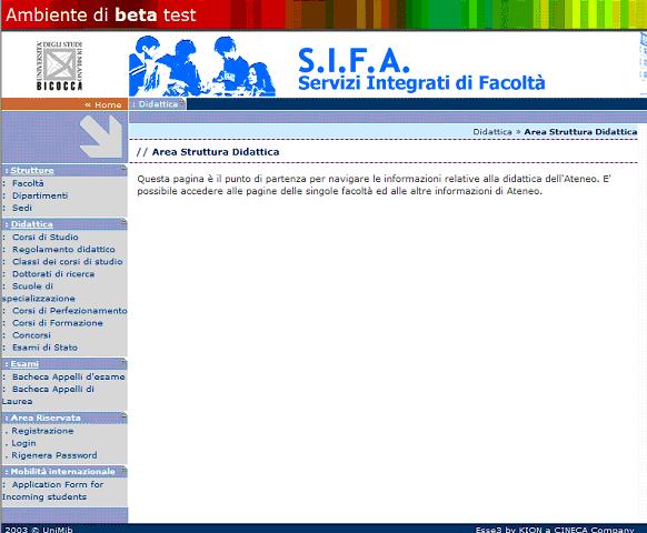 ISTRUZIONI PER LA PROCEDURA DI IMMATRICOLAZIONE SIFA In questo documento vengono descritte due procedure: la PROCEDURA DI REGISTRAZIONE riguarda gli studenti che non si sono mai registrati al SIFA ON