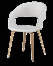 95 45401+45270 Sedia impilabile»fanny«gambe: cromate. Seduta e schienale: PVC imbottito.