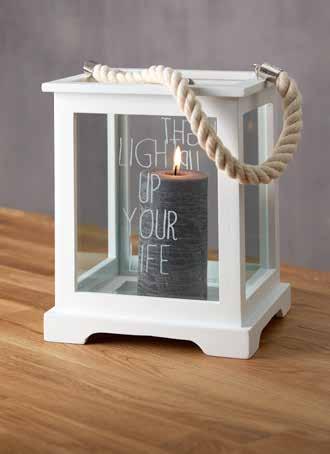 Lanterna»Light up your life«h 25 cm, 20 x 20 cm (candela non inclusa) 15.