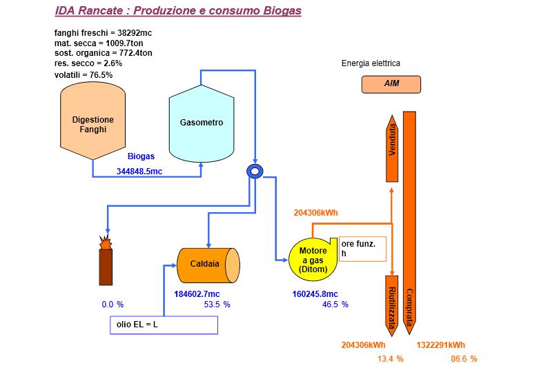 Figura 3 Il bilancio energetico dell IDA per l anno 2013 [fonte: Rapporto annuale IDA 2013].