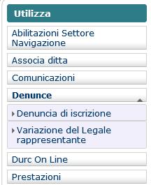 Servizi abilitati per il profilo Delegato del datore di lavoro L utente Delegato del datore di lavoro ha accesso ai servizi previsti dal Testo Unico della sicurezza 81/2008. 3.