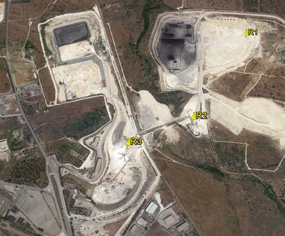 41 di 46 Figura 15 Indicazione punti di monitoraggio In allegato è presente la relazione a firma del dott. Granafei del laboratorio S.C.A.