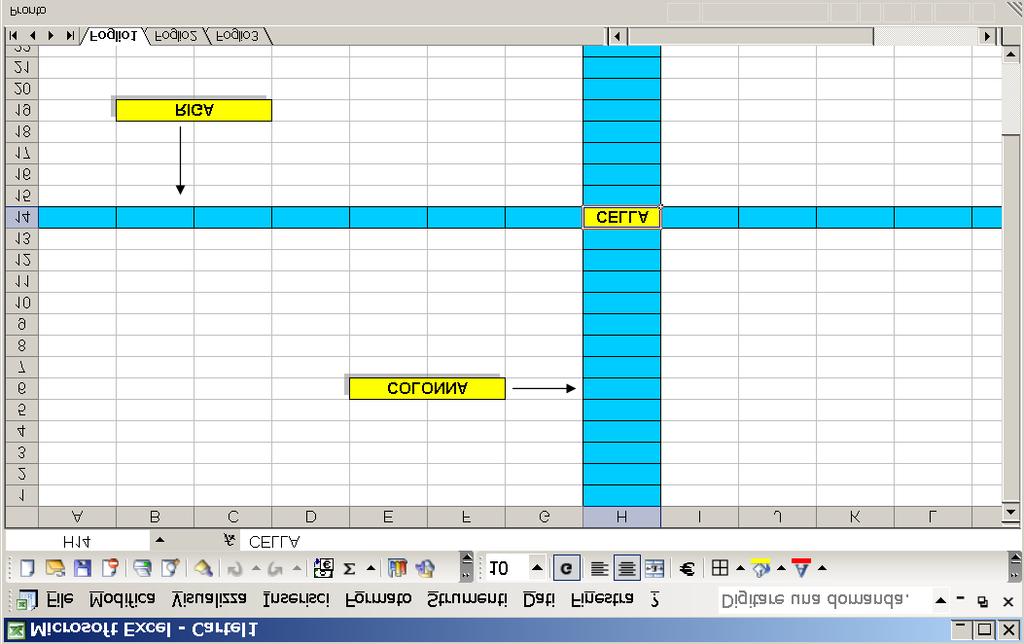 Sommario P. Casella M. Martinelli G. Vasarelli 2. L interfaccia di Excel 2.1 Cartella di lavoro Quando si avvia Excel, si apre la cartella di lavoro.