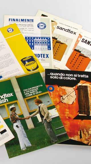 SANDTEX FINISH Le origini Nel 1963 l evoluzione dell industria chimica accompagna e favorisce il boom economico, nuovi leganti organici dalle prestazioni mai viste prima sono messi a disposizione dei