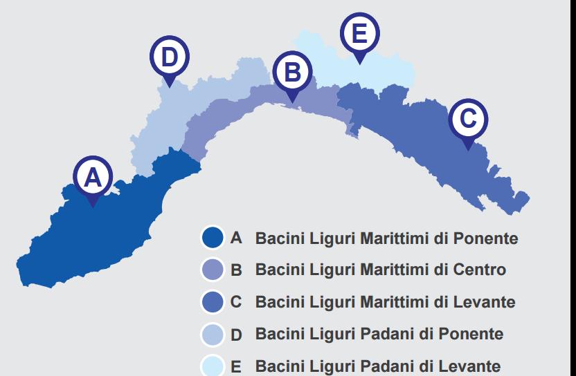 PIANO PROTEZIONE CIVILE COMUNALE LE AREE DI ALLERTAMENTO La Liguria è suddivisa in 5 zone di allerta, che non coincidono con i