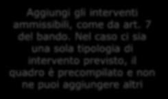 10 del bando Se presente, indica il sostegno calcolato