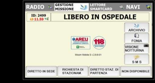 A. Al termine di ogni missione, dopo aver inviato lo stato di LIBERO IN OSPEDALE, selezionare il nuovo pulsante DIRETTO STAZ. DI PARTENZA.