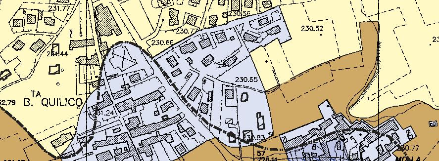 geomorfologica e idoneità alla utilizzazione urbanistica CAUSA PERICOLOSITA Insufficienza della rete fognaria PREVISTI Potenziamento della rete fognaria Revisione e potenziamento tratto fognario in