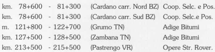 Stesa di conglomerati drenati e fonoassorbenti lungo l'autostrada del Brennero PREMESSE La conformazione relativamente stretta della Valle dell'adige rende la stessa particolarmente vulnerabile