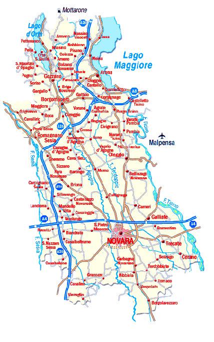 3. Inquadramento generale del territorio Il territorio in cui insiste l ATO Rifiuti Novarese coincide con l intera Provincia di Novara; questa si estende nella zona orientale del Piemonte, su una