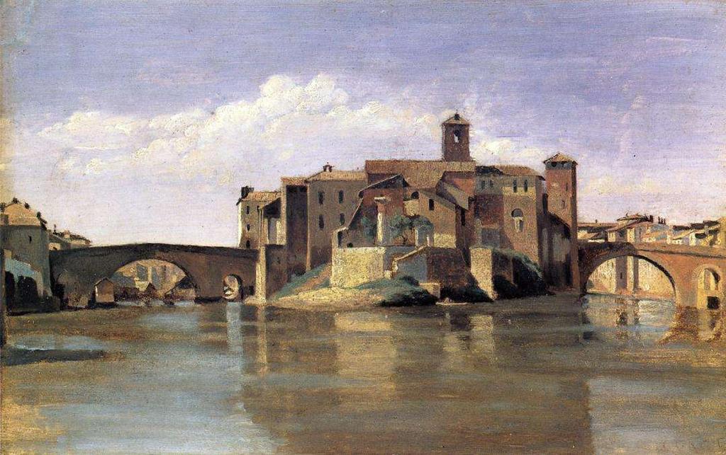 Jean-Baptiste Camille Corot: Isola [Tiberina] e Ponte di