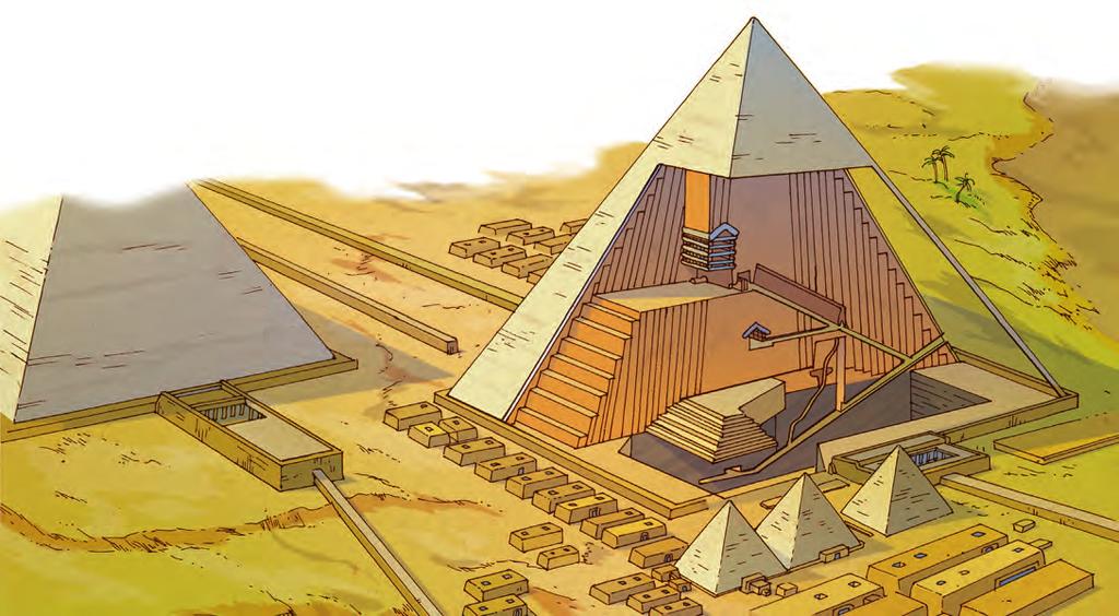 pag. 52 Le piramidi Gli Egizi erano bravissimi architetti e costruttori. Essi realizzarono le piramidi, straordinarie costruzioni che possiamo ammirare ancora oggi. Le prime piramidi erano a gradoni.