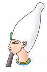 Il faraone indossava sempre alcuni simboli del suo potere: la corona con il cobra che ricordava ai