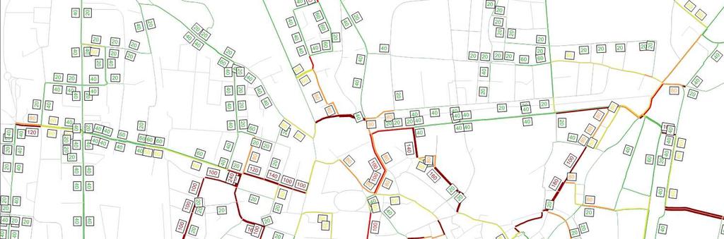 Varianti progettuali - risultati delle simulazioni Variante progettuale 3: Ridefinizione dei sensi di circolazione in via