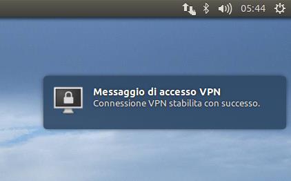 4) Finita la configurazione, vai nell icona del network sulla barra dei menu e seleziona: Connessioni vpn - vpn-unica per inizializzare la connessione.