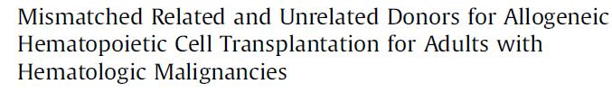 M. Eapen, BBMT 2014 haploindentical haploidentical Overall survival Progression free survival double UCB double