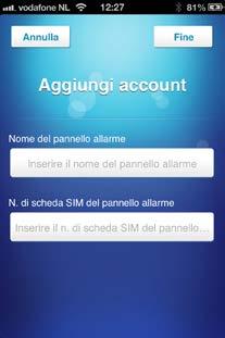 21 ITALIANO 3. Una volta aggiunto, l'account viene visualizzato nella schermata iniziale dell'applicazione. Selezionare l'account per continuare. 4.