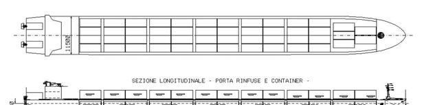 PROGETTO NAVE FLUVIOMARITTIMA Dimensioni massime