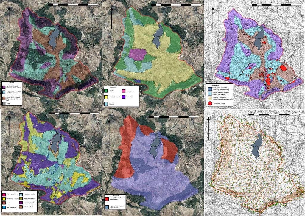 L ultima parte del lavoro ha riguardato la realizzazione, tramite il software QGIS, delle diverse cartografie tematiche a scala 1:25.000.