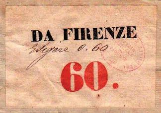 8) Da Firenze senza indicazione data, con sola scritta DA FIRENZE in carattere bastone e