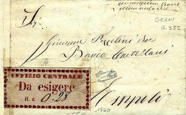SI.7)Da Siena a Empoli in data 26.1.1860 etichetta tipo B.