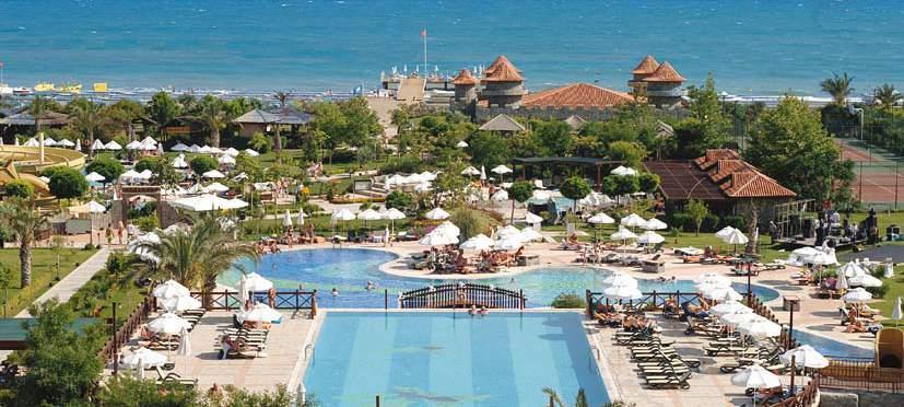 2 bambini 2-13 anni HOTEL SHERWOOD BREEZES 5 H Lara / www.sherwoodresort.com.tr Posizione: situato sulla spiaggia privata nella zona di Lara, dista 18 km da Antalya e 13 km dall aeroporto.