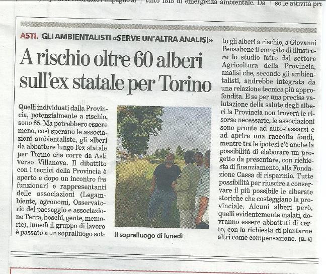 arboree predisposte alla produzione dei tartufi; si ricorda infine la proposta delle Associazioni ambientaliste, emersa nell incontro del 31 Luglio, di piantumare alberi di essenze locali