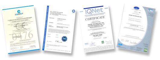 4 di 36 Certificazione GI ESSE TECHNOLOGY è certificata ISO 9001:2000 e ISO 13485:2004.