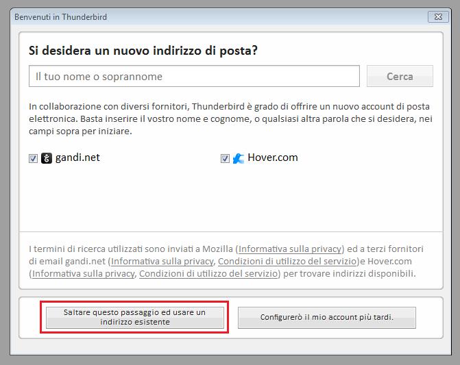 3.2.2 A discrezione, compilare o saltare la sezione di richiesta inserimento nome dell