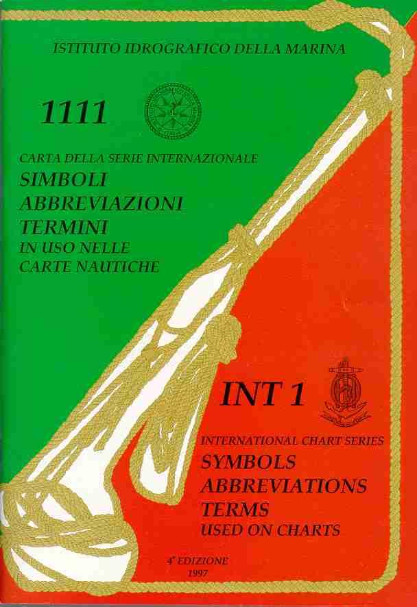 La carta n.1111 Simboli ed abbreviazioni viene presentata in veste internazionale secondo le indicazioni della INT1 e le specifiche cartografiche dell I.H.O. (International Hydrographic Organization).