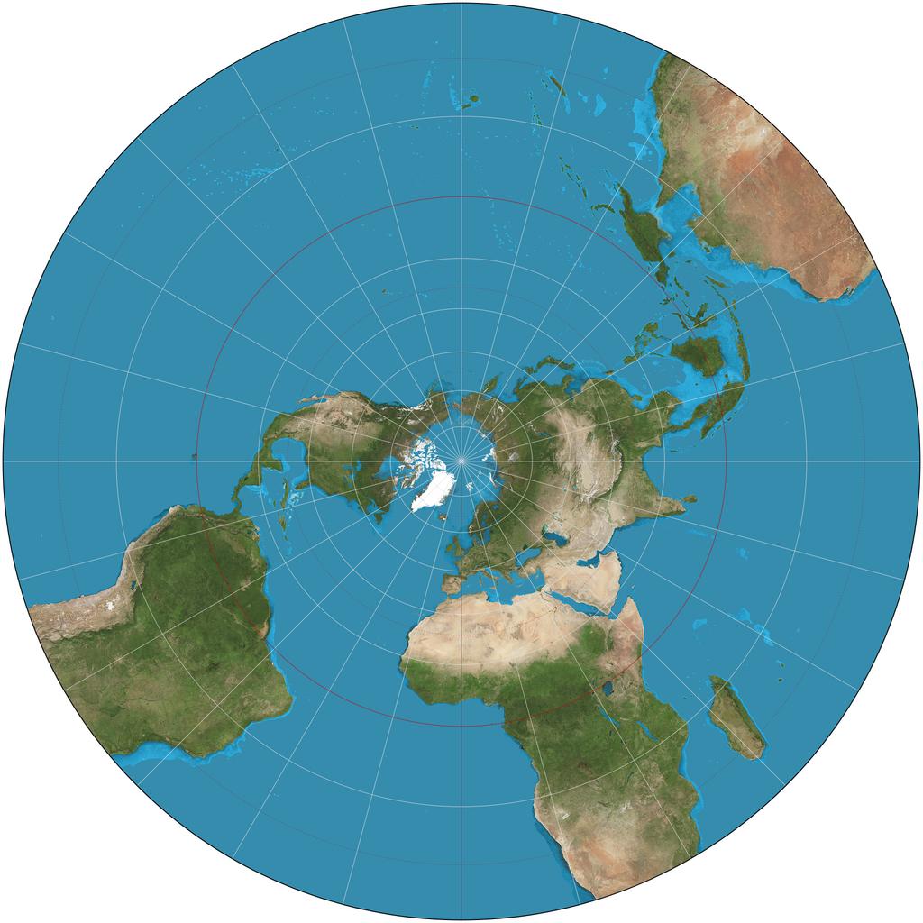 Introduzione alle proiezioni cartografiche Proiezioni cartografiche Proiezione stereografica polare Proiezione stereografica del mondo a nord di 30 S