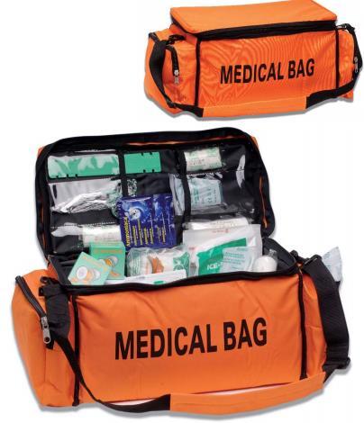 CPS024 MEDICAL BAG SPORT 024 IMPIEGO I prodotti che costituiscono questa serie sono stati scelti appositamente per fornire un primo ed efficace soccorso agli sportivi in caso di ferite, lussazioni,