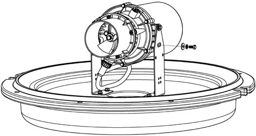 GALLEGGIANTE FORI CONFIGURAZIONE MIXER FISSARE SEMPRE IL CAVO ALLA STAFFA COME MOSTRATO NEL PRECEDENTE STEP 4 POSIZIONARE IL CAVO DI COLLEGAMENTO SUL LATO DEL GALLEGGIANTE USARE CHIAVE