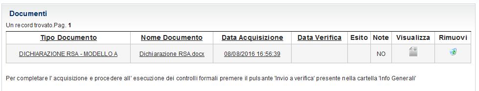 Pagina 12 Premendo il pulsante di Nuovo documento viene attivata la finestra che consente di allegare un nuovo documento.